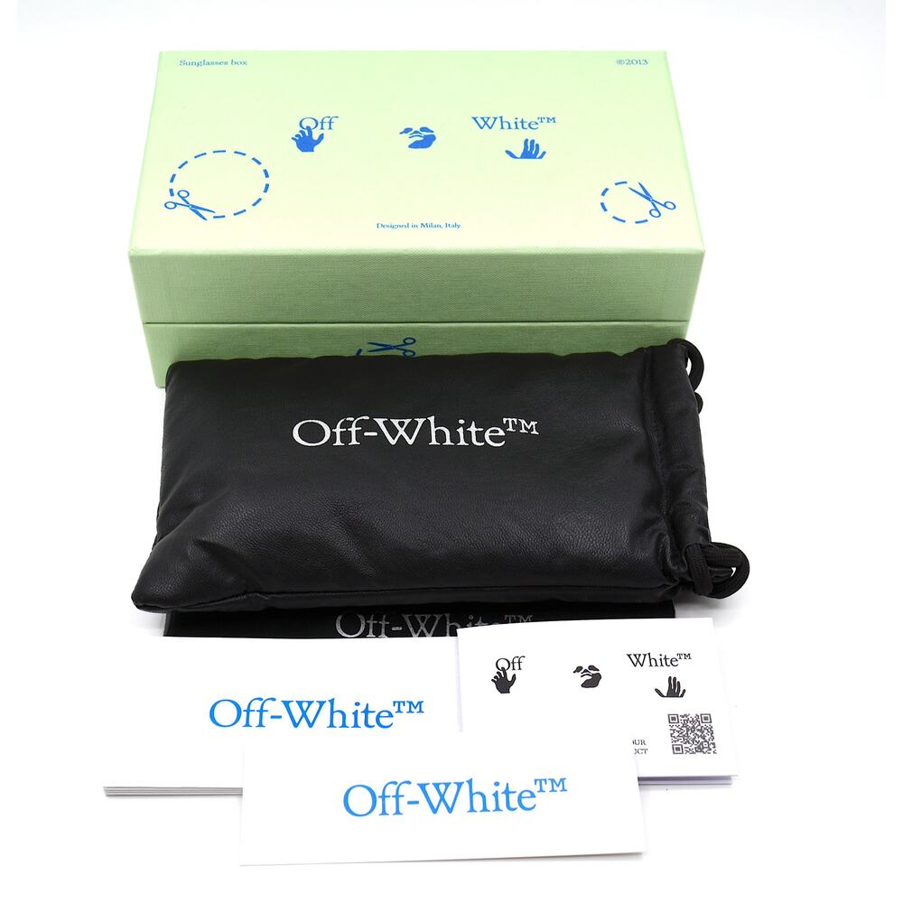OFF-WHITE 0ER1025 HAVANA GREEN GREY WOMEN'S AUTHENTIC SUNGLASSES - Picture 12 of 12